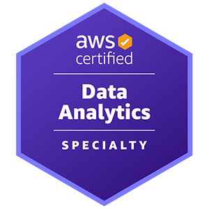 AWS Certified Data Analytics Specialty badge