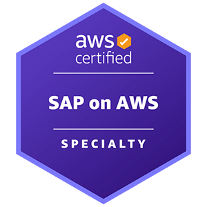 AWS Certified SAP on AWS Specialty badge