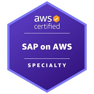 AWS Certified SAP on AWS Specialty badge