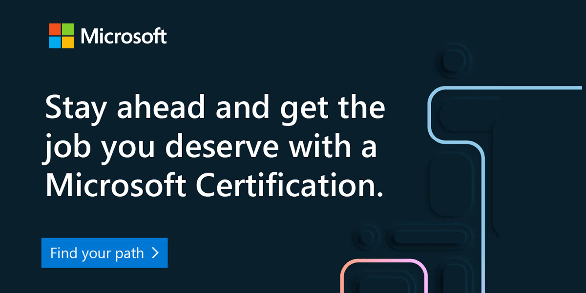 Microsoft Banner for certificeringer, der giver dig forspring og det job, du fortjener