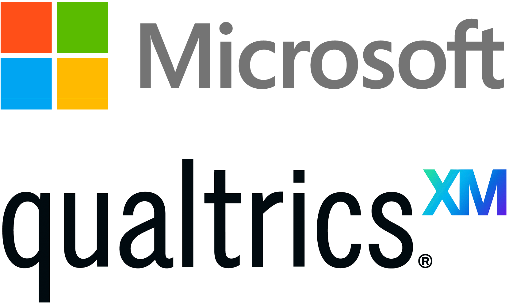 Microsoft and Qualtrics Logo