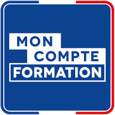 Logo moncompteformation fond bleu